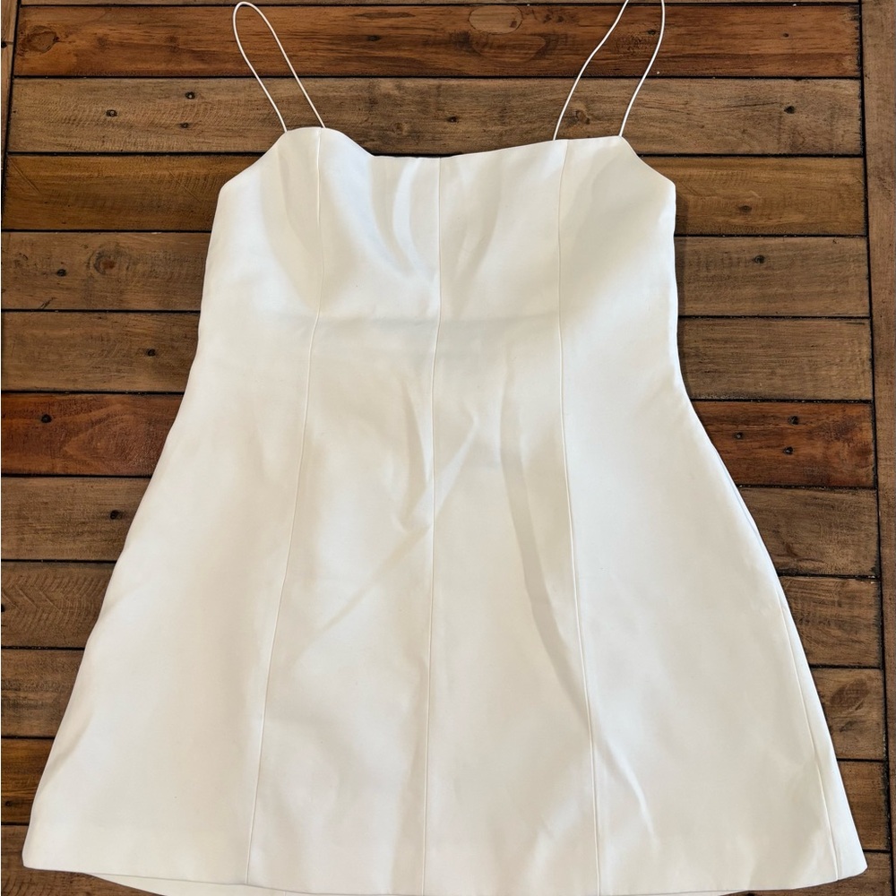 Elegant White Spaghetti Strap Dress